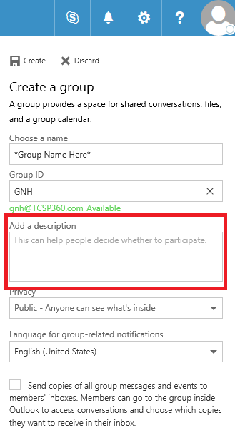 Office 365 Creating A Contact Group Step 7