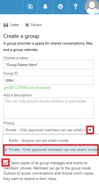 Office 365 Creating A Contact Group Step 8 Part 2