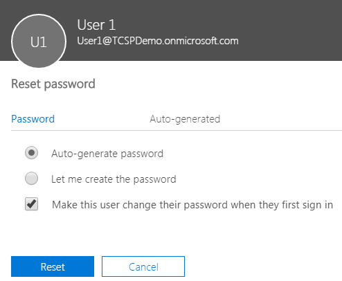 Office 365 Reset Password Screen