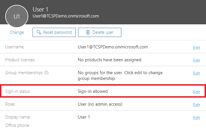 Office 365 Sign-in status