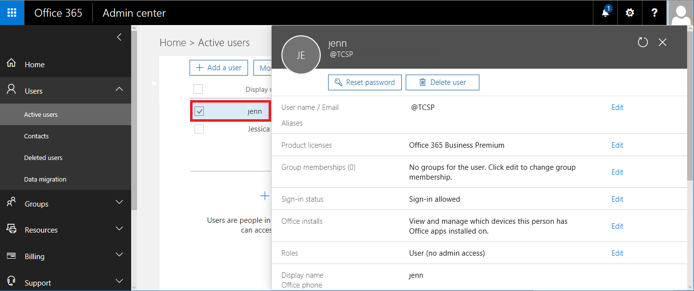 Office 365 Assign Administrator Permissions to User Step 4