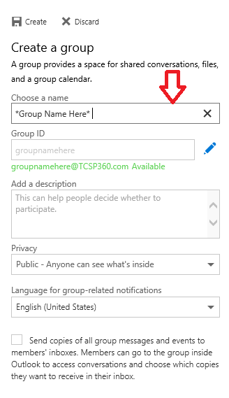 Office 365 Creating a Contact Group Step 4 328x569