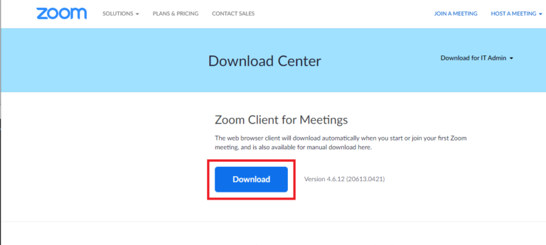 zoom client download for pc